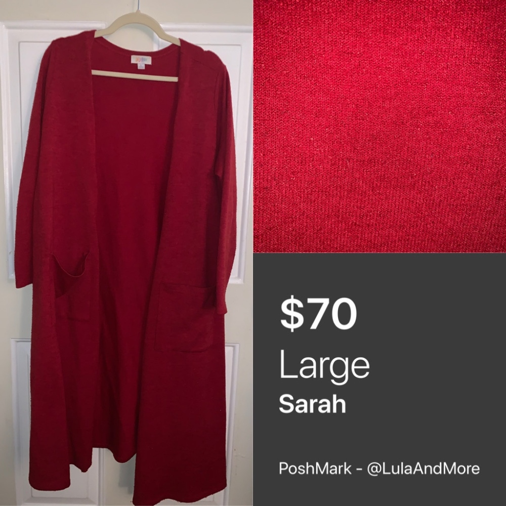 LuLaRoe Large Sarah Duster Jacket